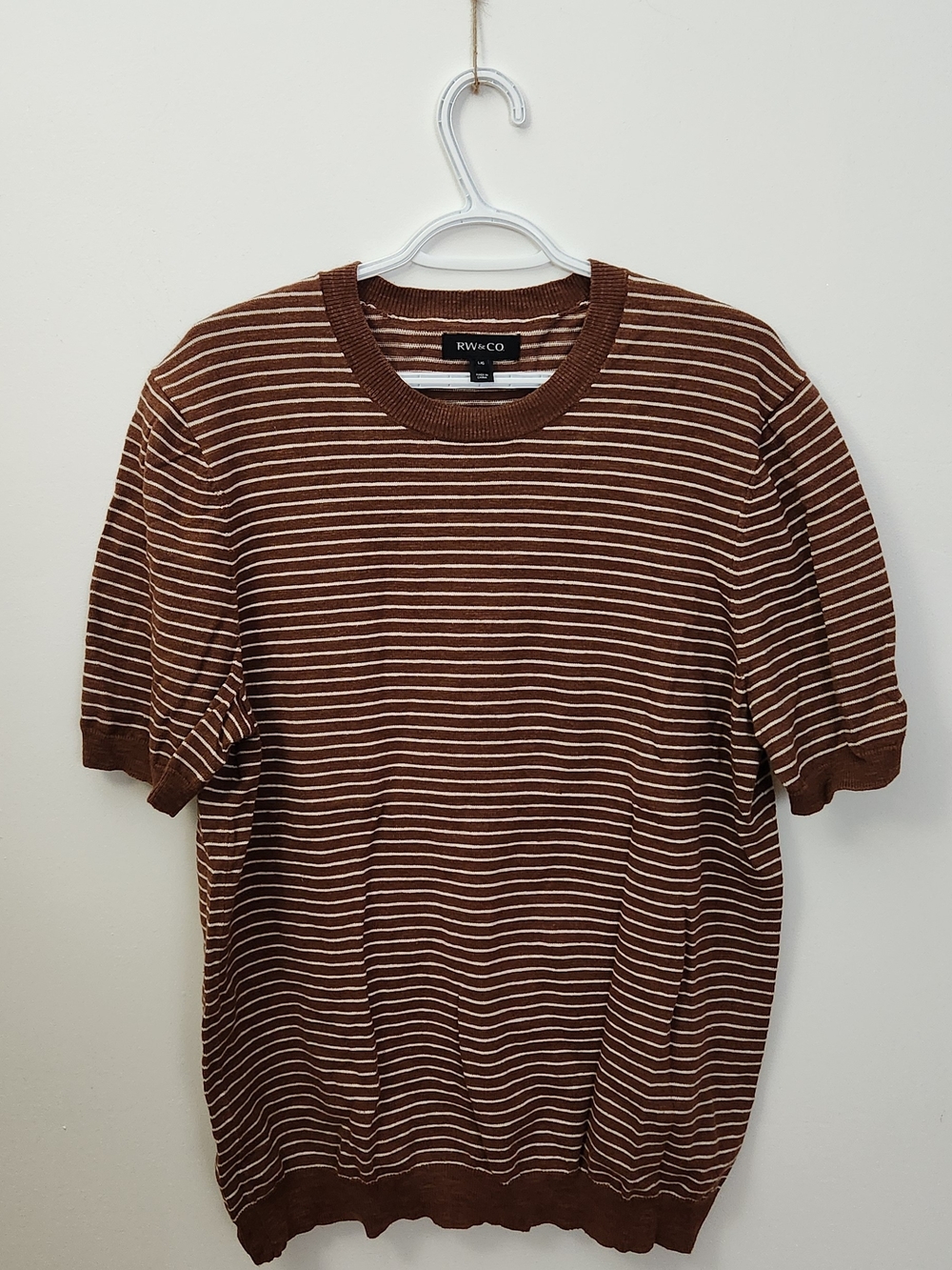RW&CO. Brown and Cream Striped Short-Sleeve Tee